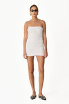 Wrap-Effect White Mini Dress