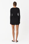 Black Mini Dress With Ruffled Details