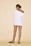One Shoulder Off White Mini Dress