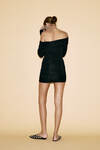 One Shoulder Black Mini Dress