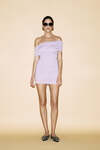 Wrap-Effect Lavender Mini Dress