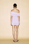 Wrap-Effect Lavender Mini Dress