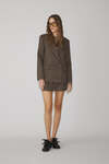 Brown Oversized Blazer With Vest Type Back