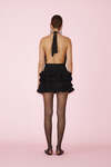 Black Skirt With Ruffles On The Back