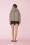 Cotton Grey Cutout Hoodie