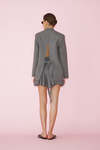 Grey Wool Mini Skirt