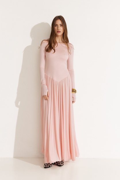 Backless Rose Maxi Dress