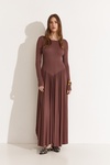 Backless Mauve Maxi Dress