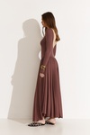 Backless Mauve Maxi Dress