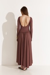 Backless Mauve Maxi Dress