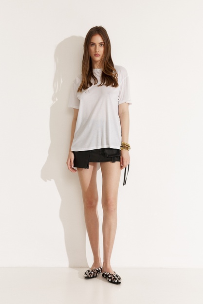 White Top With Buttons On The Back