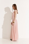 Wrap-Effect Rose Maxi Dress