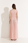 Wrap-Effect Rose Maxi Dress