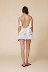Backless Top With Openwork Embroidery Trim