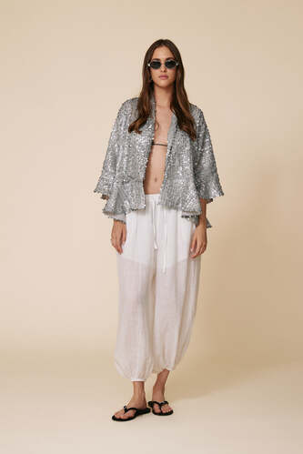 Grey Sequin Jacket - FW25 - PNK Casual