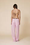 Elastic Waist Rose Linen Trousers