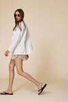 White Lightweight Shorts Finished With Delicate Lace Trim At The Hem