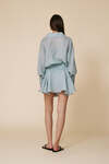 Aqua Button-Down Skirt