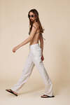 White Linen Casual Pants