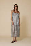 Grey Sequin Midi Dress - FW25