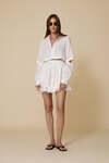 White Mini Skirt With Lace