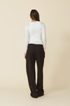 Brown Relaxed-Fit Trousers With Elasticated Hems - FW25