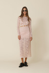 Rose Lace Midi Dress With A Feminine Cut And A Delicate Waist Cut-Out - FW25