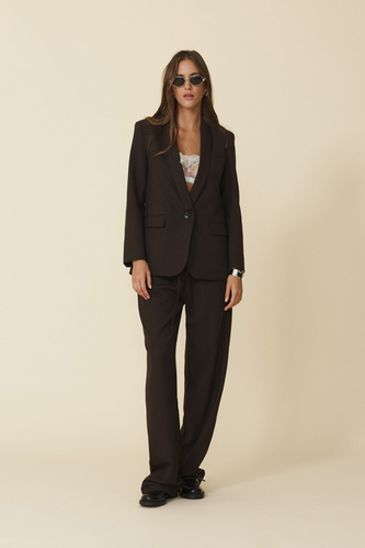 Brown Blazer With Backless - FW25 - PNK Casual