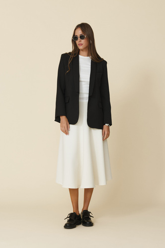 White Midi Skirt - PNK Casual