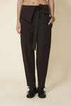 Brown Pants With Waist Detail - FW25