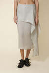 Light-Gray Midi Skirt With An Asymmetric Cut And Soft Side Draping - Pre-Spring26