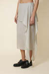 Light-Gray Midi Skirt With An Asymmetric Cut And Soft Side Draping - Pre-Spring26