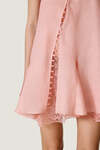 Coral loose dress with lace underneat - SS26