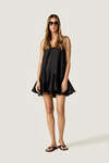 Black Mini Dress with Chantilly Lace Slip Detail