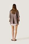 Silk Oversized Shirt with Fluid Silhouette