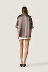 Silk Oversized Shirt with Fluid Silhouette